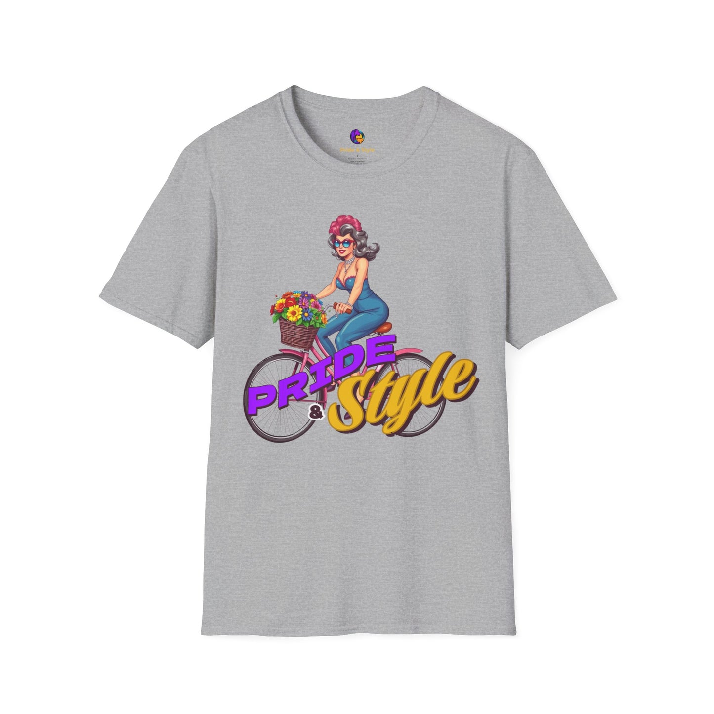 Pride Style Unisex T-Shirt, Fun Summer Tee, LGBTQ+ Gift, Bike Lover Shirt, Festival Wear, Colorful Pride Apparel