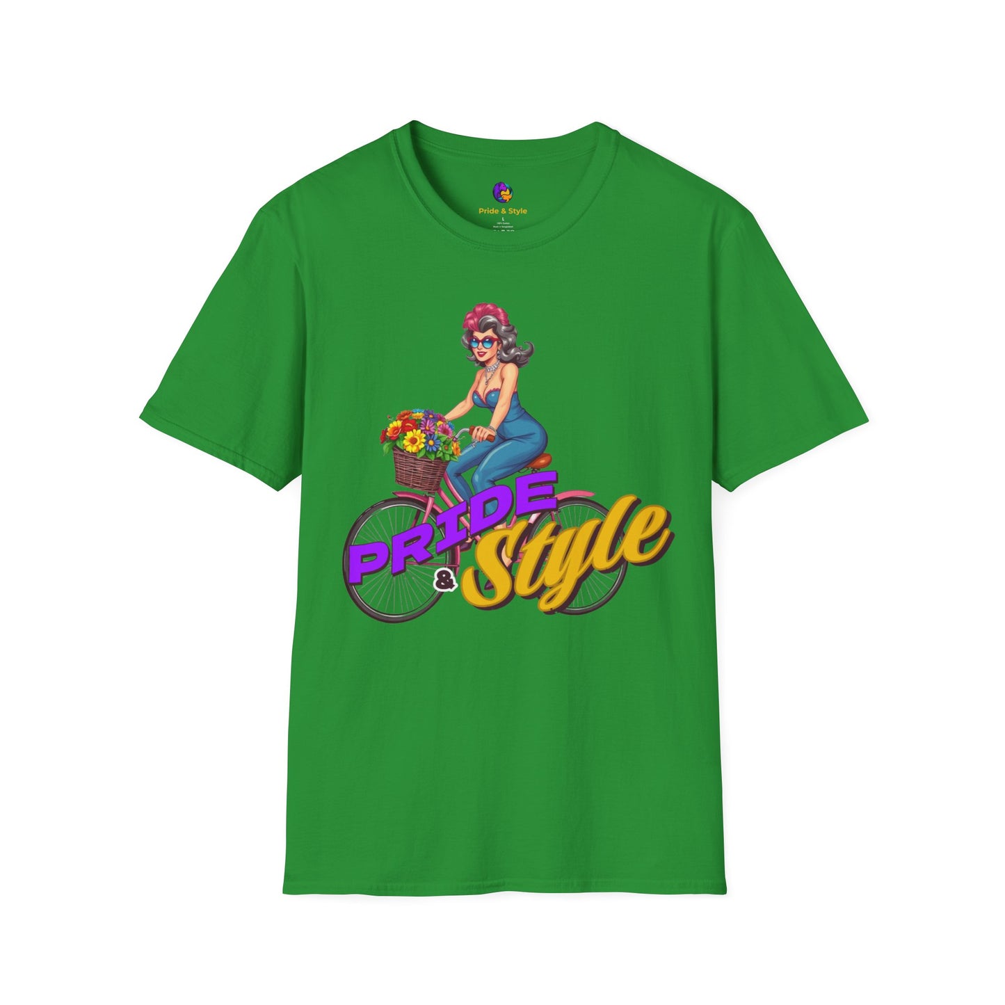 Pride Style Unisex T-Shirt, Fun Summer Tee, LGBTQ+ Gift, Bike Lover Shirt, Festival Wear, Colorful Pride Apparel