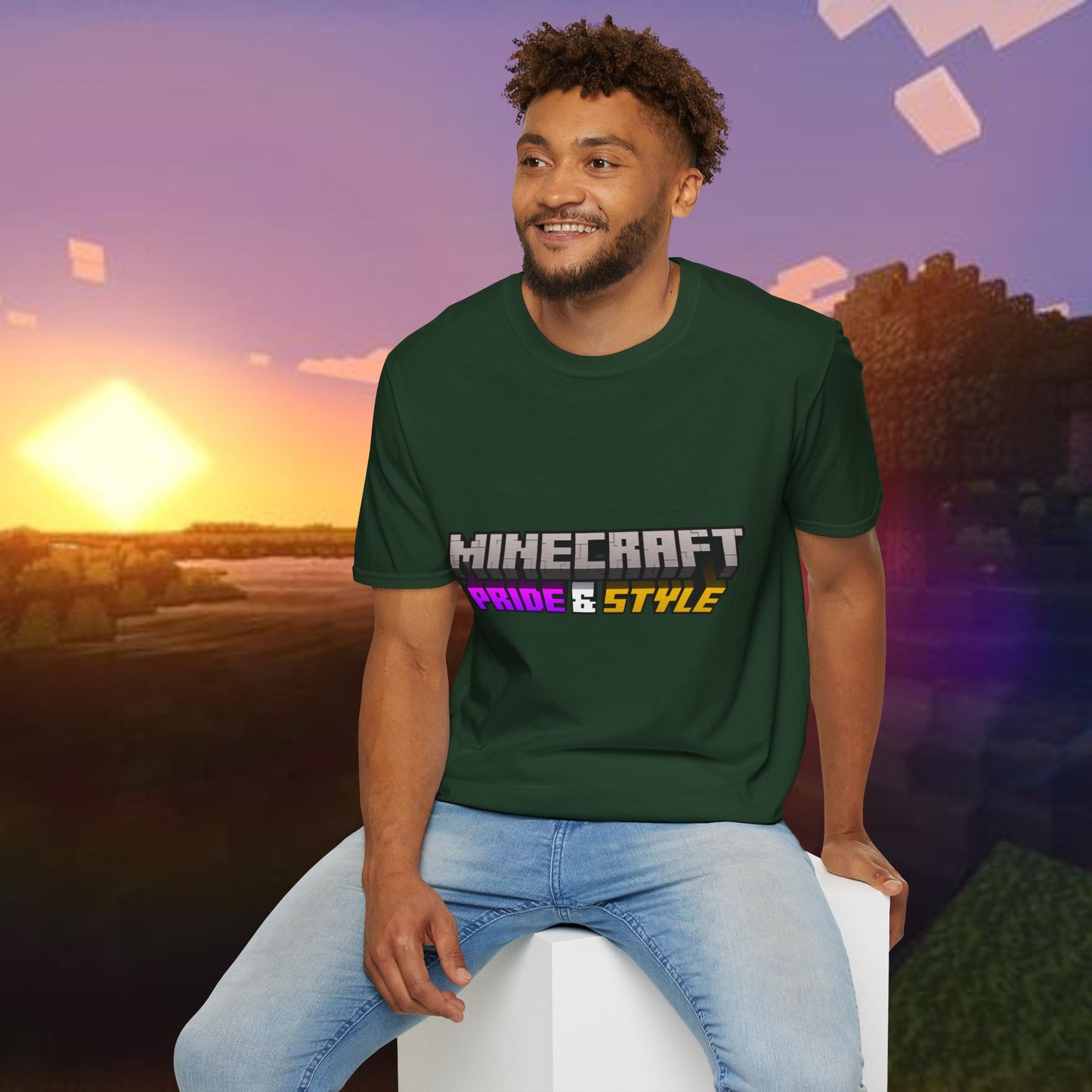 Minecraft Pride & Style T-Shirt for Game Lovers, Unisex Graphic Tee for Pride Events, Casual Wear, Gamer Gift, Comfortable Fashion