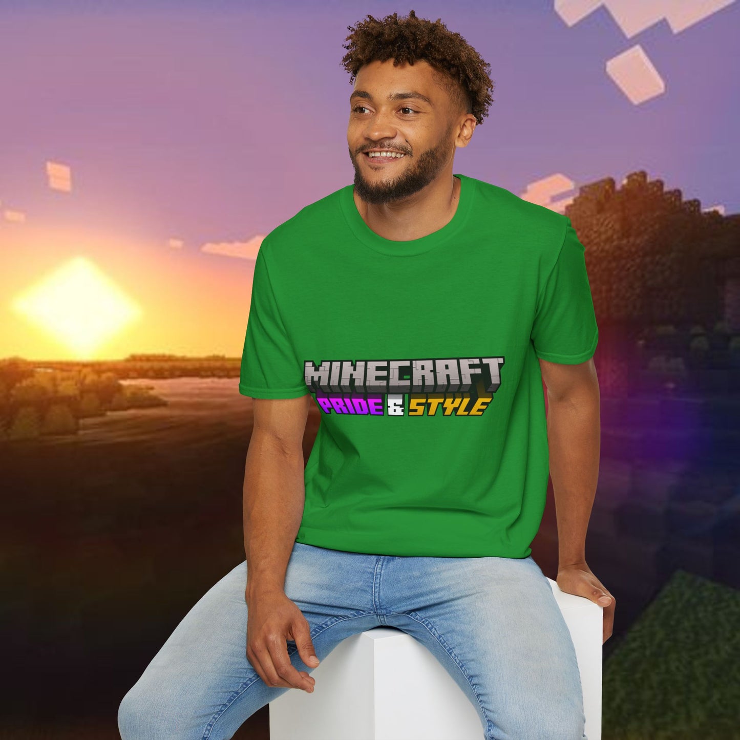 Minecraft Pride & Style T-Shirt for Game Lovers, Unisex Graphic Tee for Pride Events, Casual Wear, Gamer Gift, Comfortable Fashion