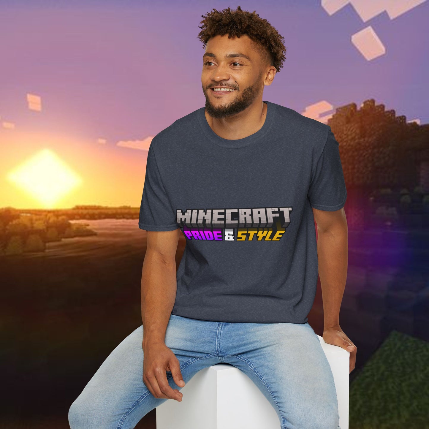 Minecraft Pride & Style T-Shirt for Game Lovers, Unisex Graphic Tee for Pride Events, Casual Wear, Gamer Gift, Comfortable Fashion