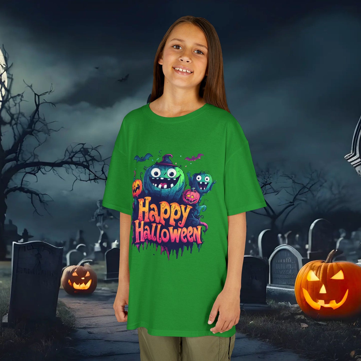 Halloween Kids Tee, Spooky T-Shirt for Children, Perfect for Halloween Parties, Trick or Treating, Gifting to Kids