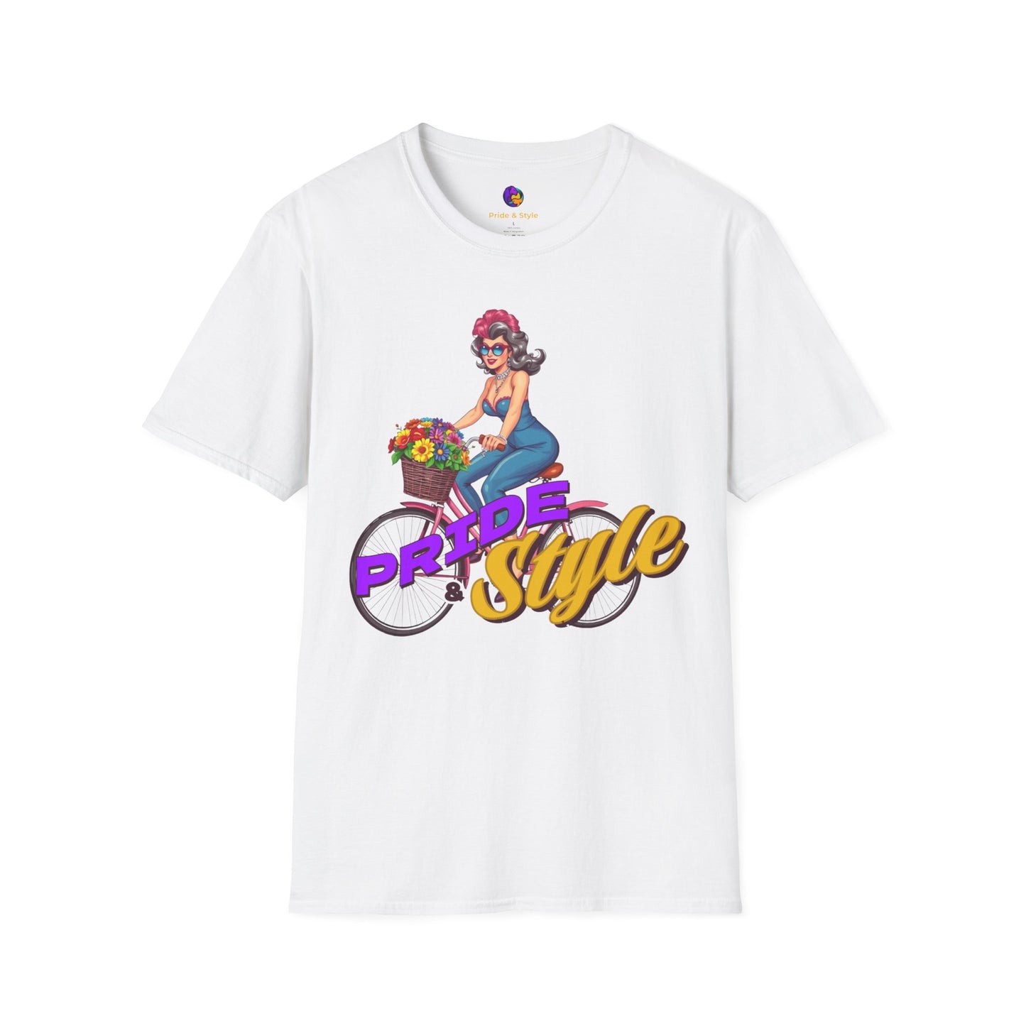 Pride Style Unisex T-Shirt, Fun Summer Tee, LGBTQ+ Gift, Bike Lover Shirt, Festival Wear, Colorful Pride Apparel