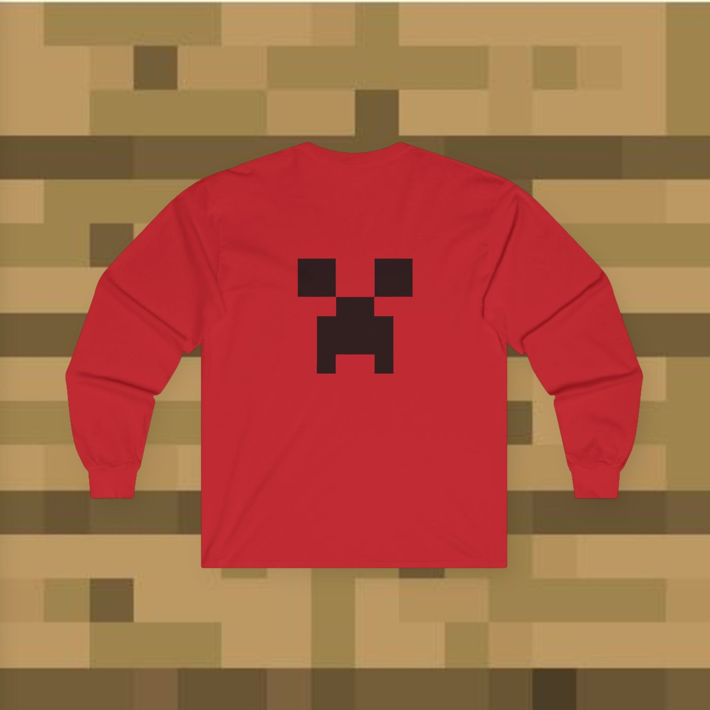 Minecraft Creeper Long Sleeve Tee for Gamers, Unisex Game Shirt, Perfect for Birthdays, Cozy Casual Wear, Minecraft Gifts, Gamer Apparel