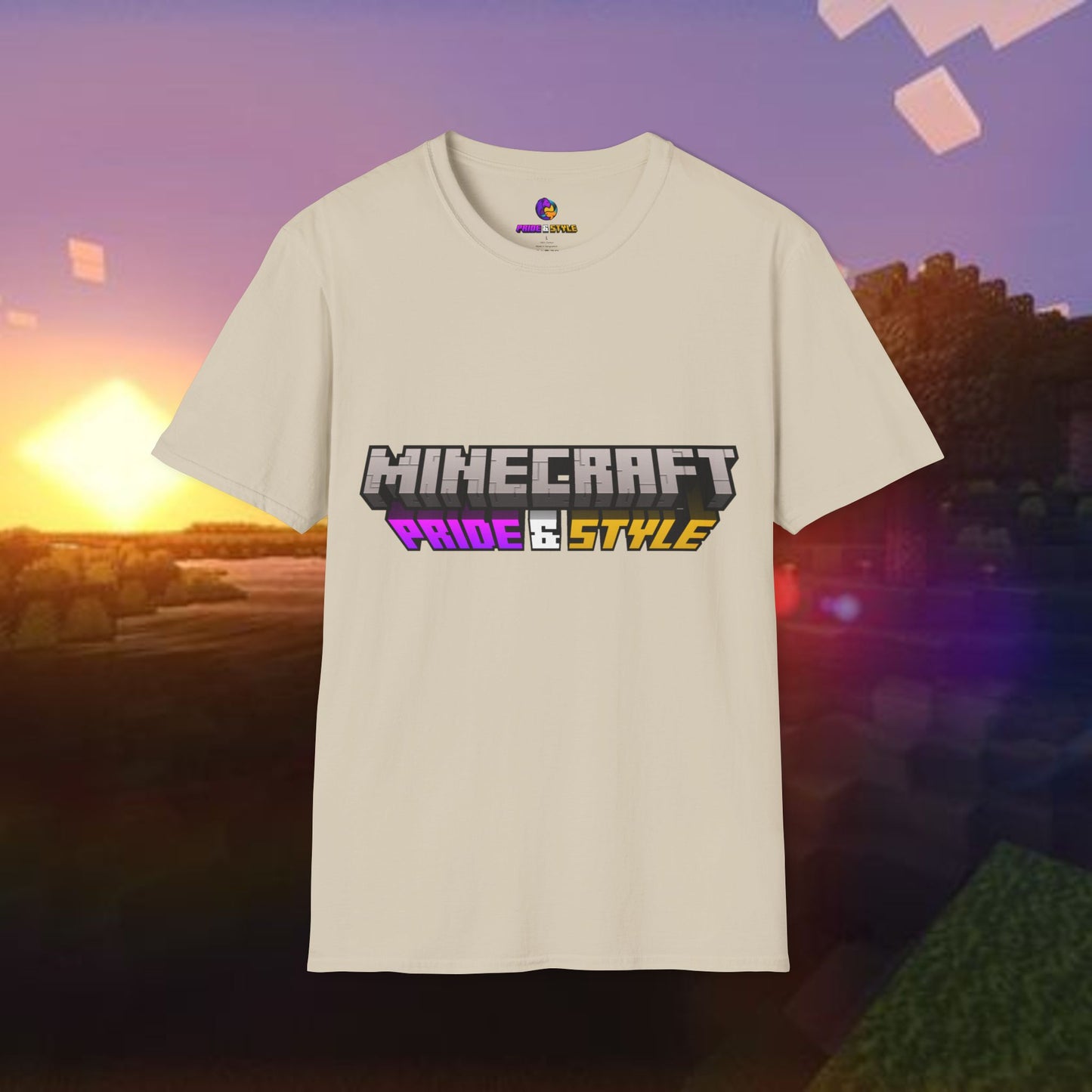 Minecraft Pride & Style T-Shirt for Game Lovers, Unisex Graphic Tee for Pride Events, Casual Wear, Gamer Gift, Comfortable Fashion
