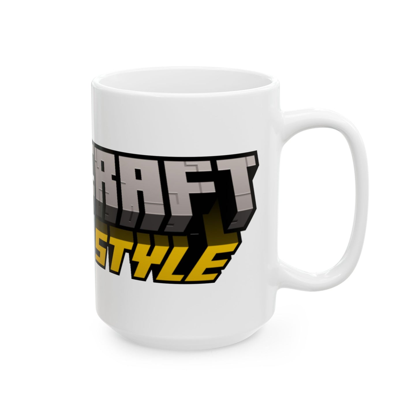 Minecraft-Inspired Ceramic Mug, Gamer Gift, Custom Coffee Cup, Birthday Present, Cozy Drinkware, Gaming Merchandise