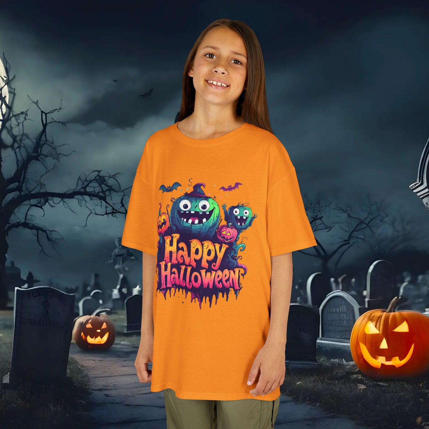 Halloween Kids Tee, Spooky T-Shirt for Children, Perfect for Halloween Parties, Trick or Treating, Gifting to Kids