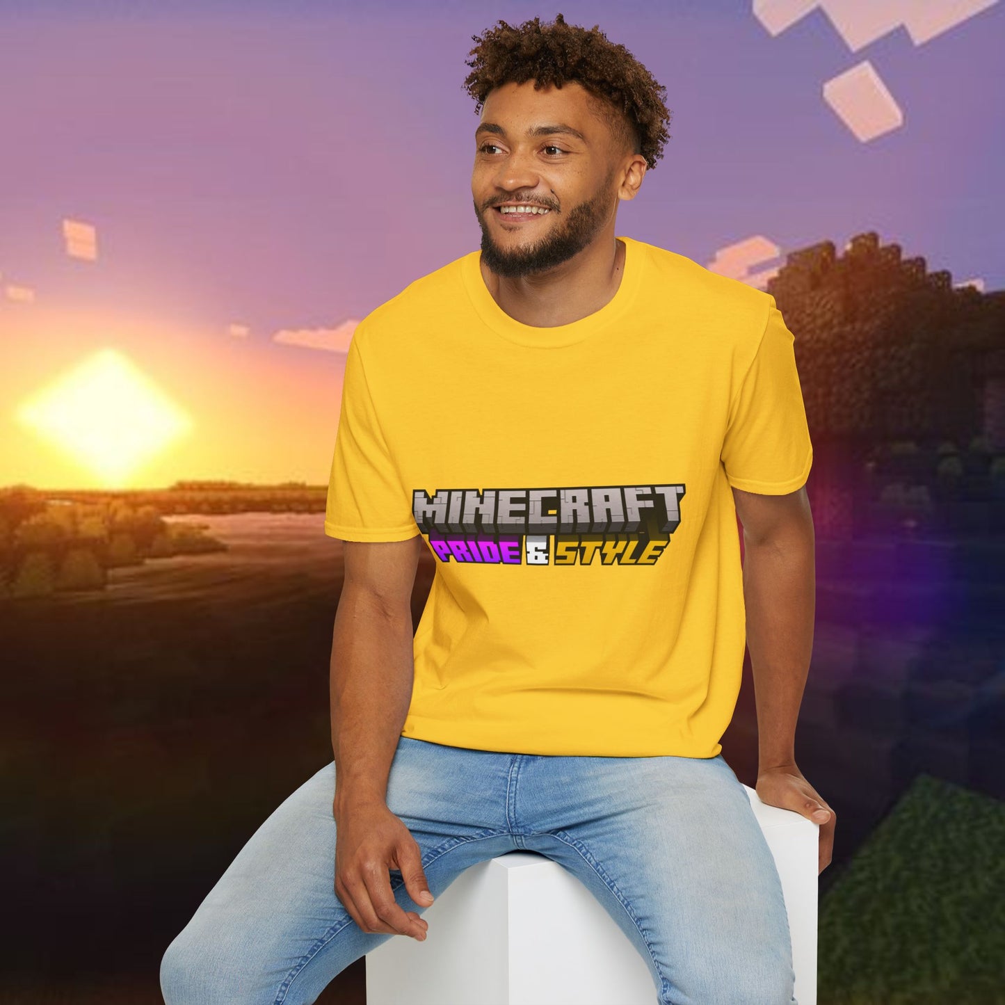 Minecraft Pride & Style T-Shirt for Game Lovers, Unisex Graphic Tee for Pride Events, Casual Wear, Gamer Gift, Comfortable Fashion