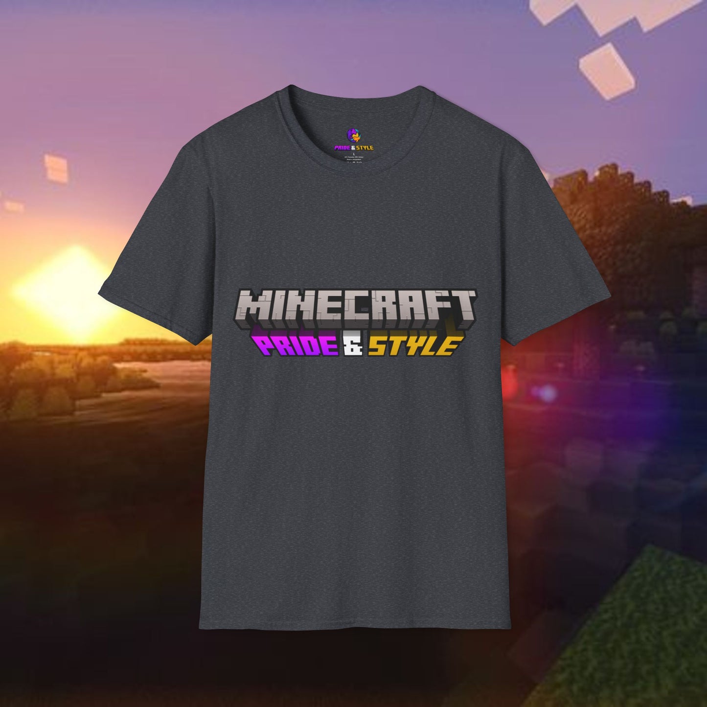Minecraft Pride & Style T-Shirt for Game Lovers, Unisex Graphic Tee for Pride Events, Casual Wear, Gamer Gift, Comfortable Fashion