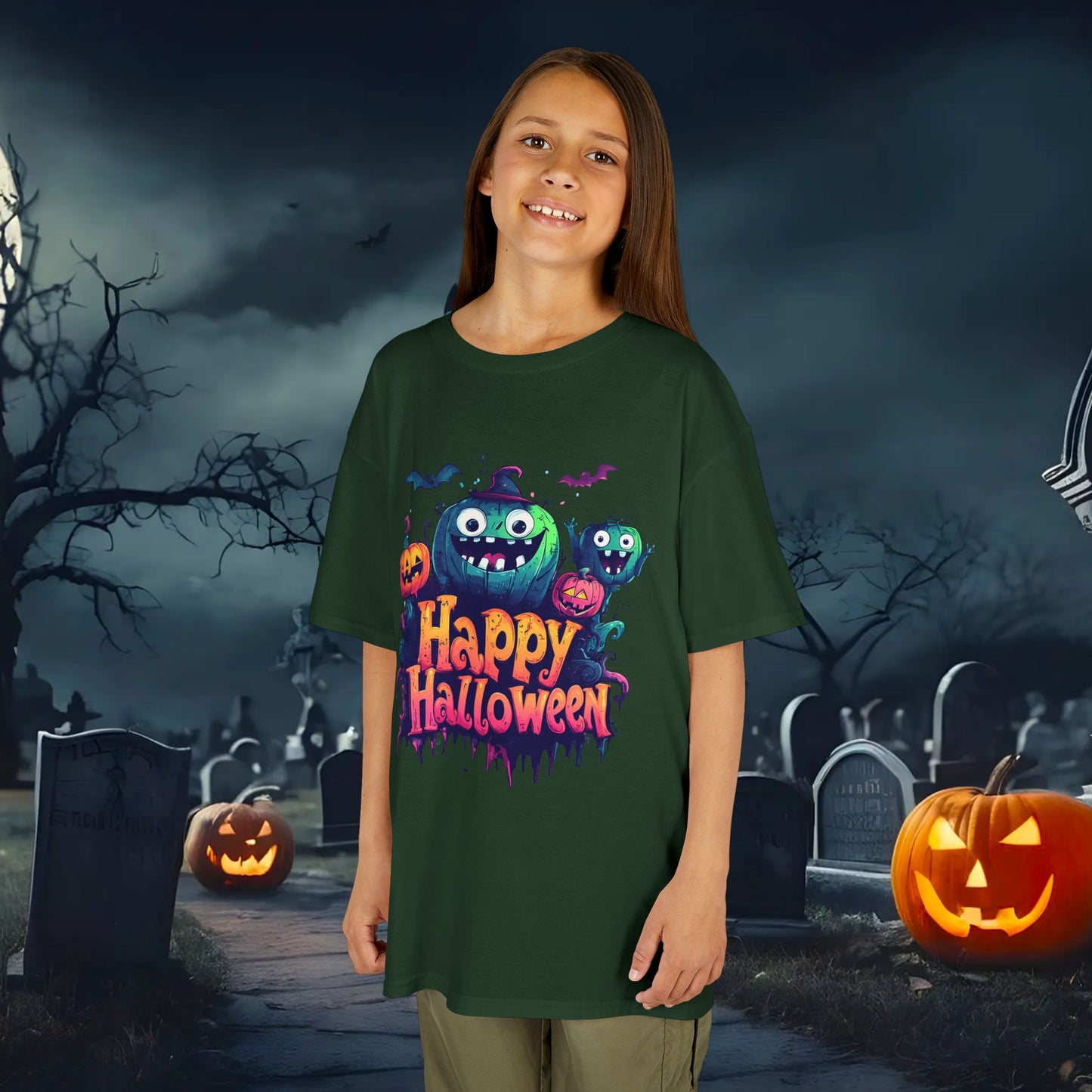 Halloween Kids Tee, Spooky T-Shirt for Children, Perfect for Halloween Parties, Trick or Treating, Gifting to Kids