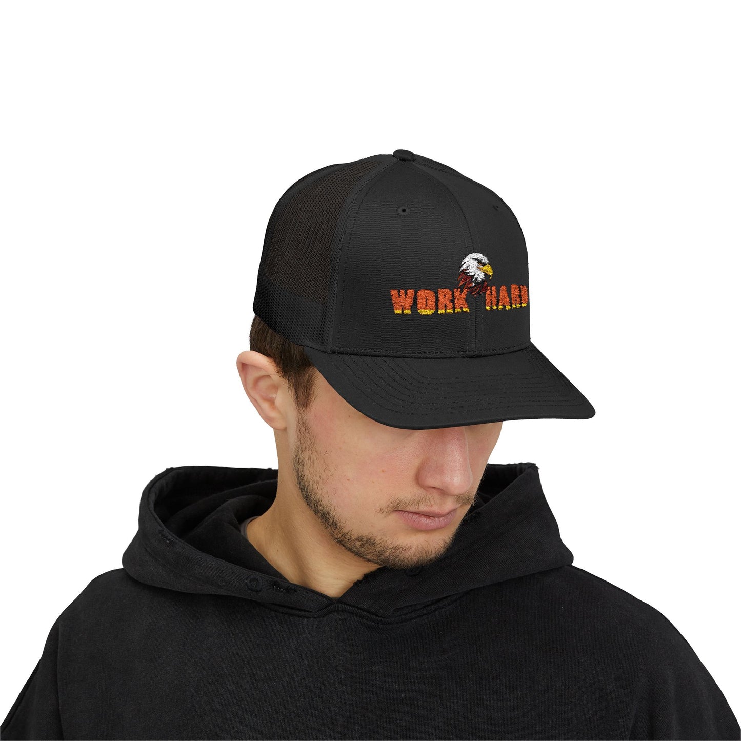 Work Hard Eagle Snapback Cap