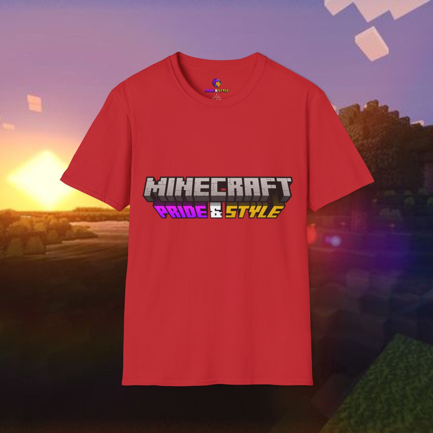 Minecraft Pride & Style T-Shirt for Game Lovers, Unisex Graphic Tee for Pride Events, Casual Wear, Gamer Gift, Comfortable Fashion