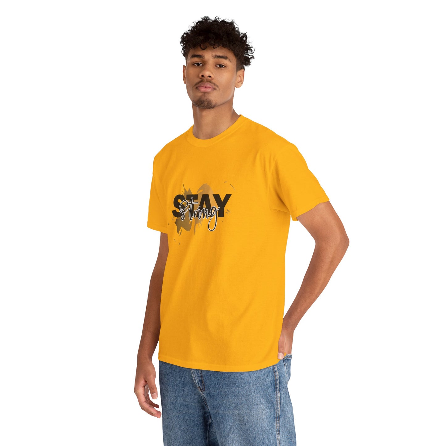 Stay Strong Unisex Heavy Cotton Tee, Inspirational T-Shirt, Motivational Apparel, Casual Wear, Gifts for Him/Her, Everyday Comfort