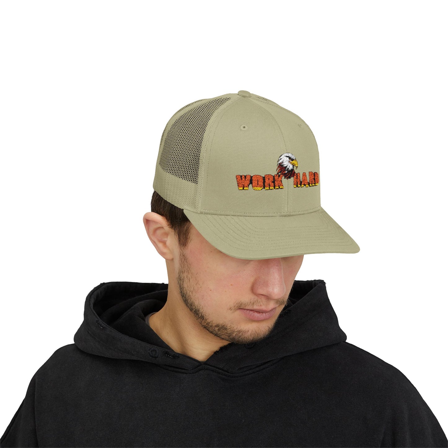 Work Hard Eagle Snapback Cap