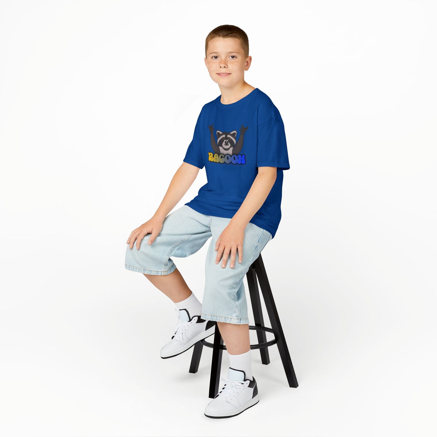 Rockin' Raccoon Kids Tee | Fun Cotton Shirt for Boys & Girls, Cute Animal Graphic Tee, Birthday Gift, Playtime Essential