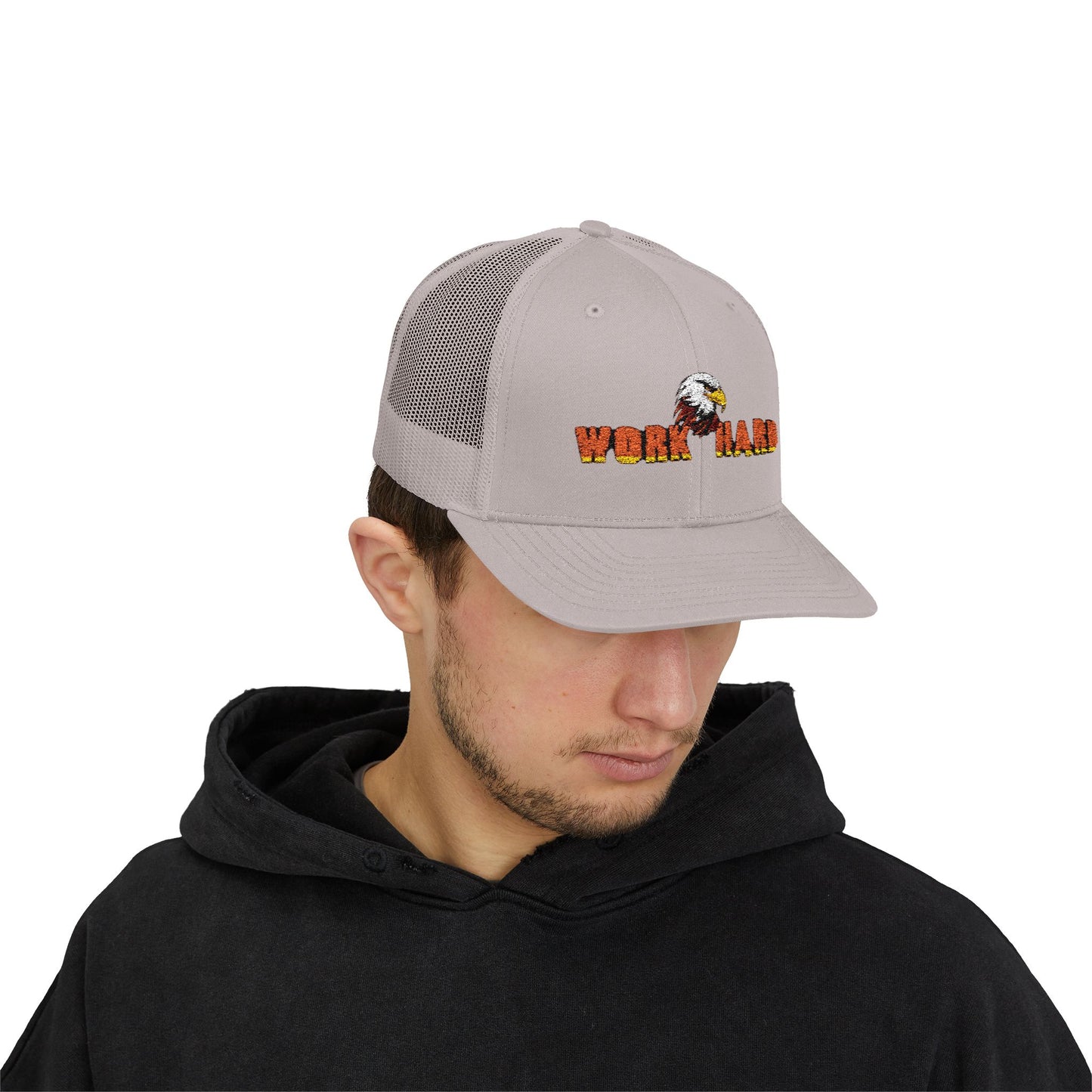 Work Hard Eagle Snapback Cap