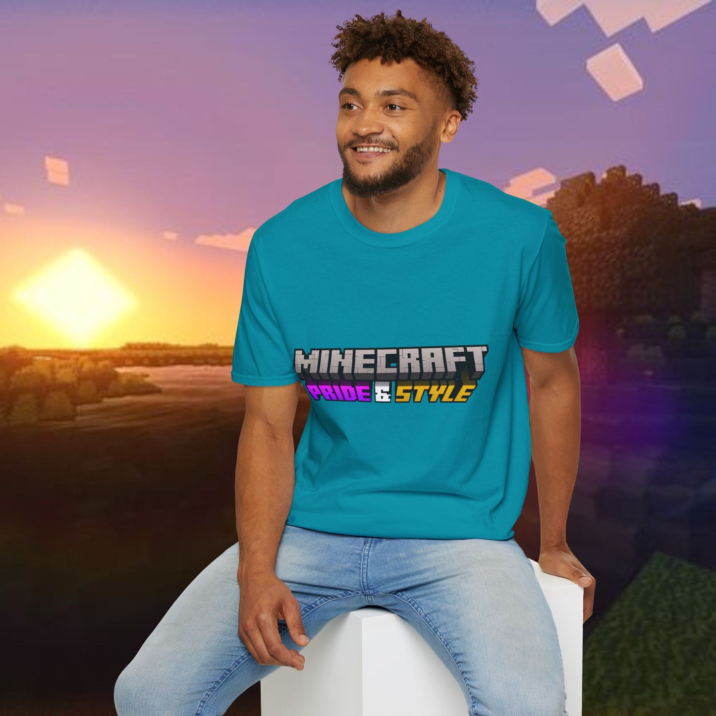 Minecraft Pride & Style T-Shirt for Game Lovers, Unisex Graphic Tee for Pride Events, Casual Wear, Gamer Gift, Comfortable Fashion