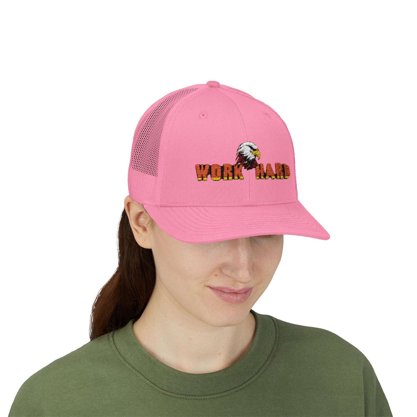 Work Hard Eagle Snapback Cap