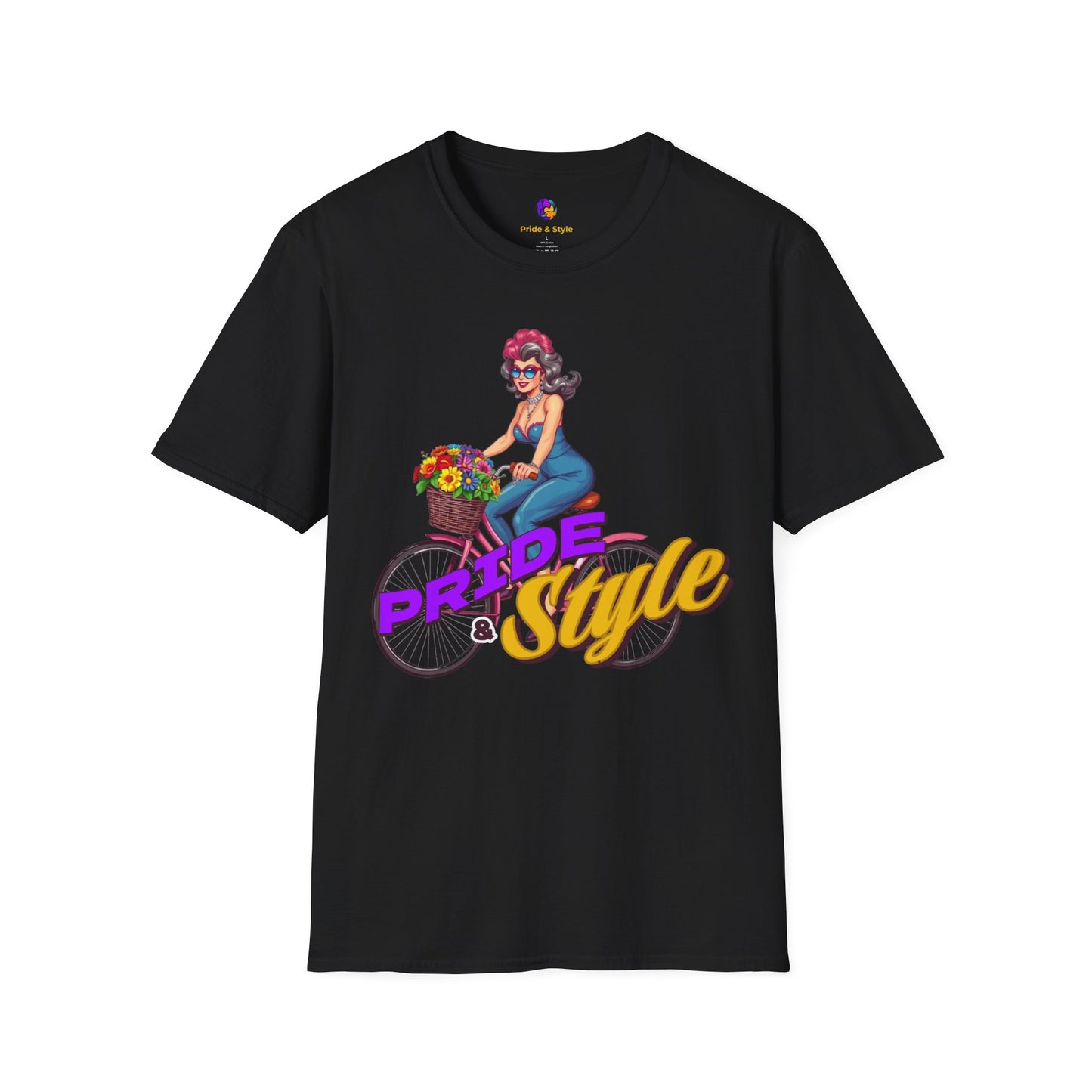 Pride Style Unisex T-Shirt, Fun Summer Tee, LGBTQ+ Gift, Bike Lover Shirt, Festival Wear, Colorful Pride Apparel
