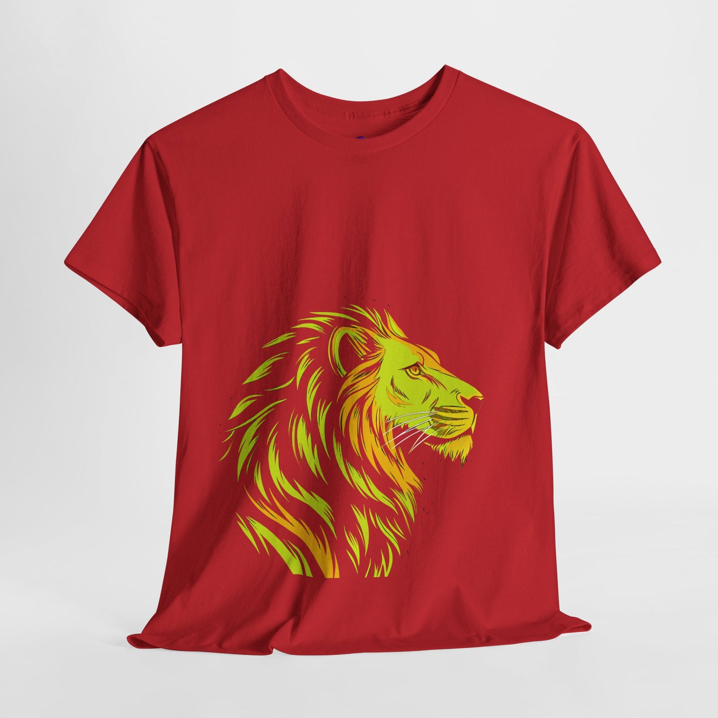 Stylish Lion Graphic Tee for Animal Lovers, Unisex Heavy Cotton T-Shirt, Casual Wear, Birthday Gift, Nature Lover's Top, Unique Design