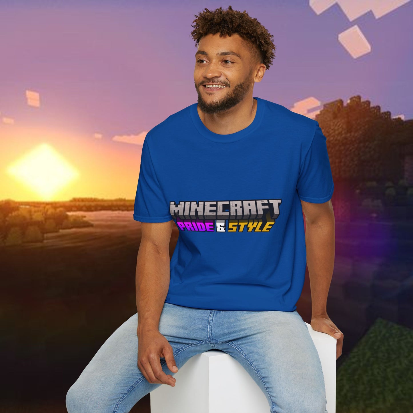 Minecraft Pride & Style T-Shirt for Game Lovers, Unisex Graphic Tee for Pride Events, Casual Wear, Gamer Gift, Comfortable Fashion