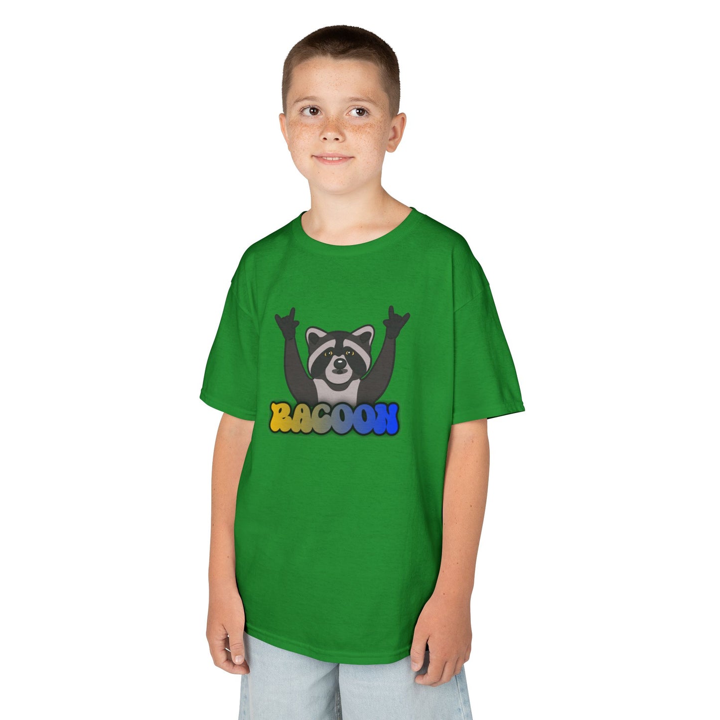 Rockin' Raccoon Kids Tee | Fun Cotton Shirt for Boys & Girls, Cute Animal Graphic Tee, Birthday Gift, Playtime Essential