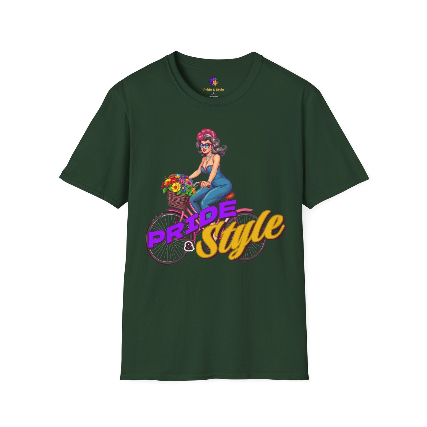 Pride Style Unisex T-Shirt, Fun Summer Tee, LGBTQ+ Gift, Bike Lover Shirt, Festival Wear, Colorful Pride Apparel