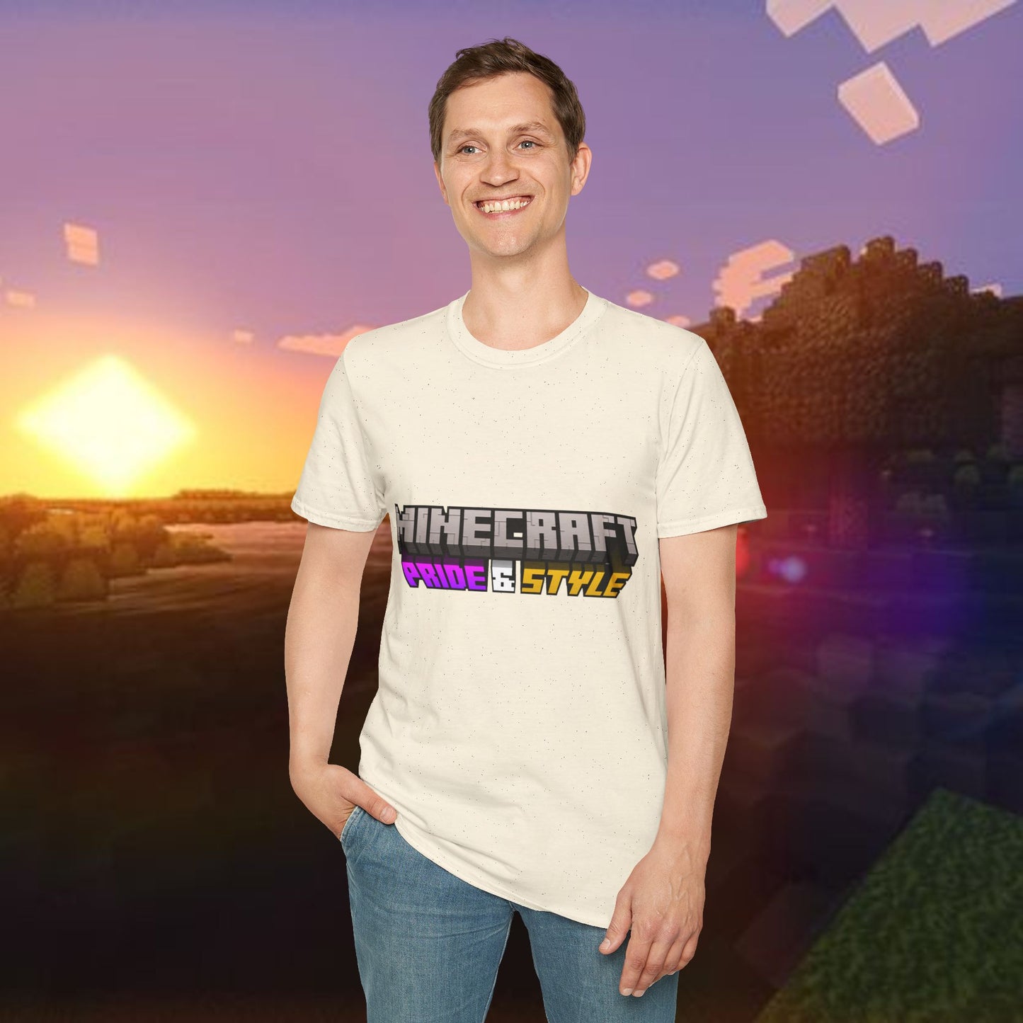 Minecraft Pride & Style T-Shirt for Game Lovers, Unisex Graphic Tee for Pride Events, Casual Wear, Gamer Gift, Comfortable Fashion