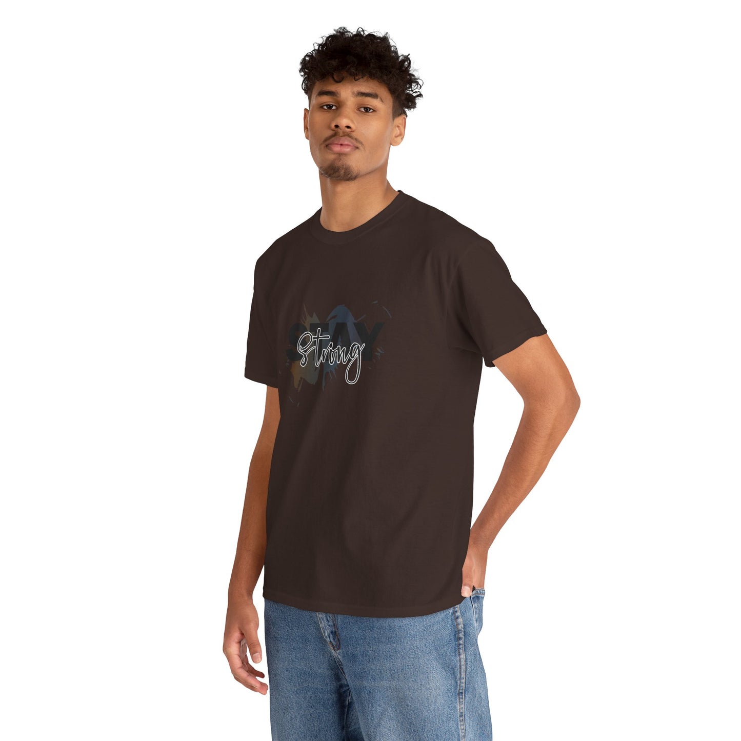 Stay Strong Unisex Heavy Cotton Tee, Inspirational T-Shirt, Motivational Apparel, Casual Wear, Gifts for Him/Her, Everyday Comfort