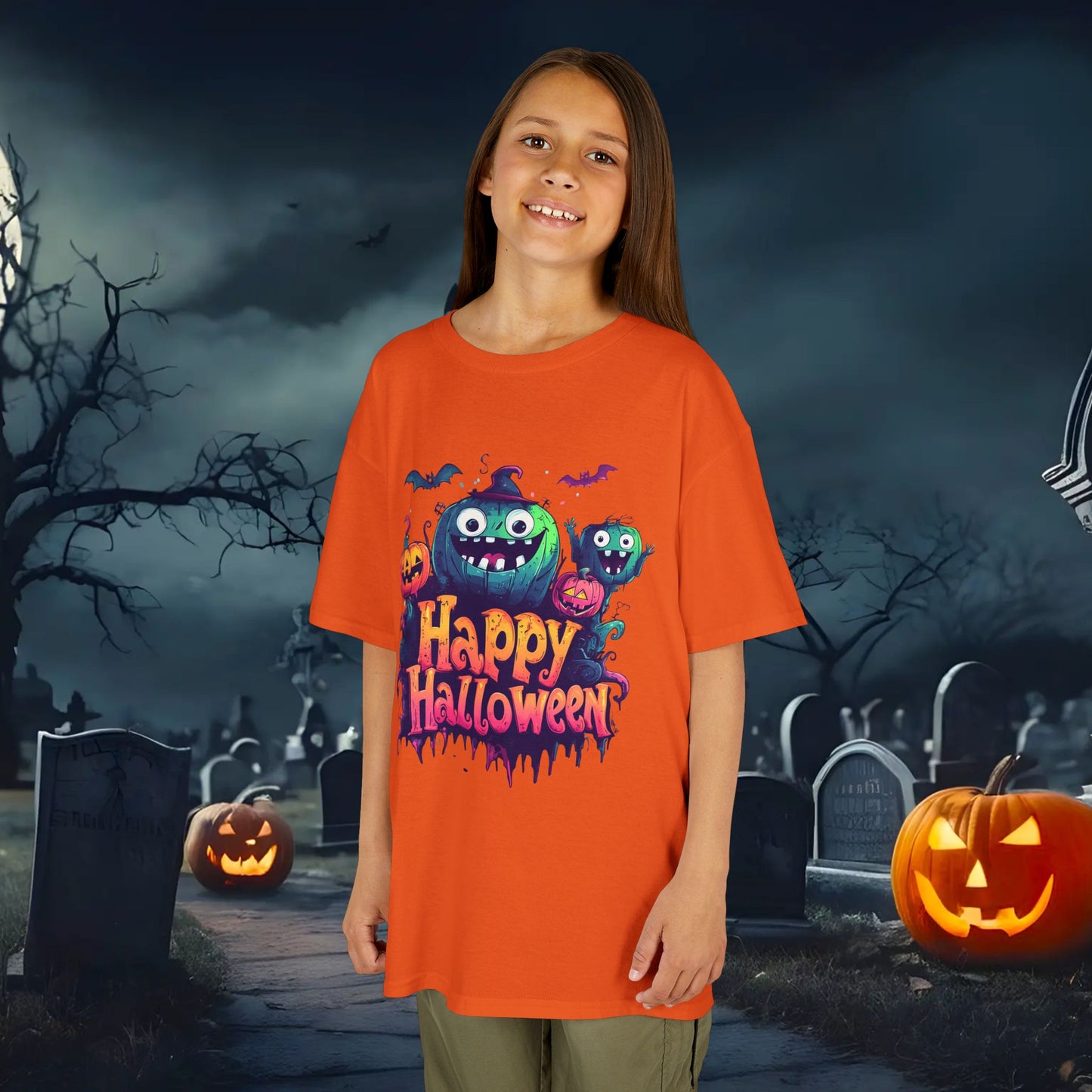 Halloween Kids Tee, Spooky T-Shirt for Children, Perfect for Halloween Parties, Trick or Treating, Gifting to Kids
