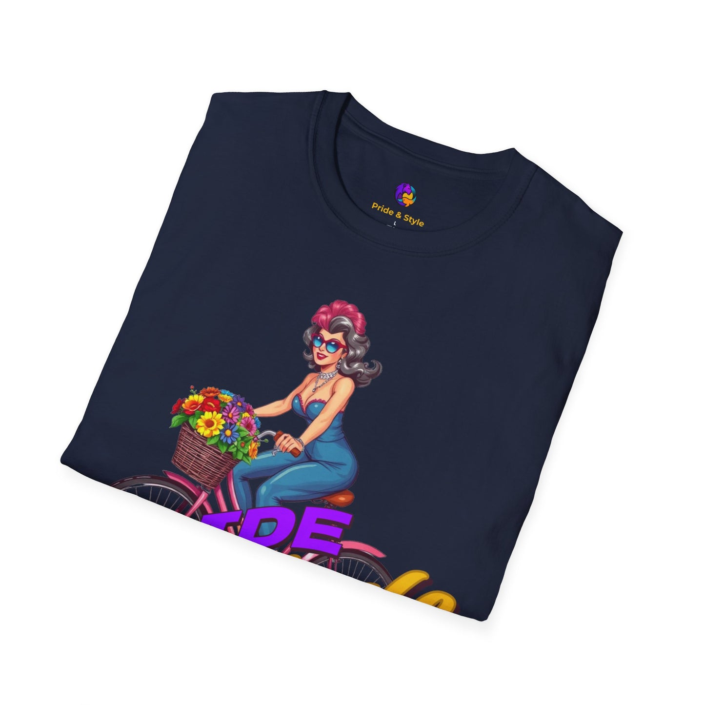Pride Style Unisex T-Shirt, Fun Summer Tee, LGBTQ+ Gift, Bike Lover Shirt, Festival Wear, Colorful Pride Apparel