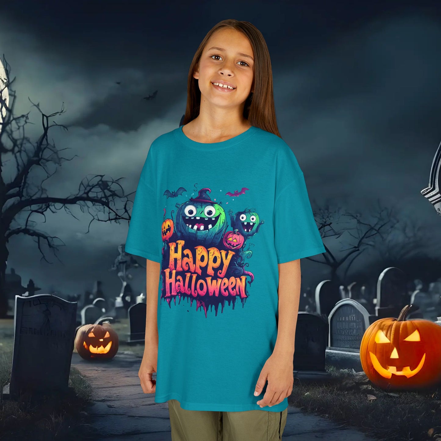 Halloween Kids Tee, Spooky T-Shirt for Children, Perfect for Halloween Parties, Trick or Treating, Gifting to Kids