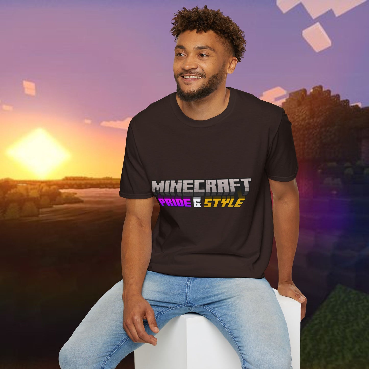Minecraft Pride & Style T-Shirt for Game Lovers, Unisex Graphic Tee for Pride Events, Casual Wear, Gamer Gift, Comfortable Fashion