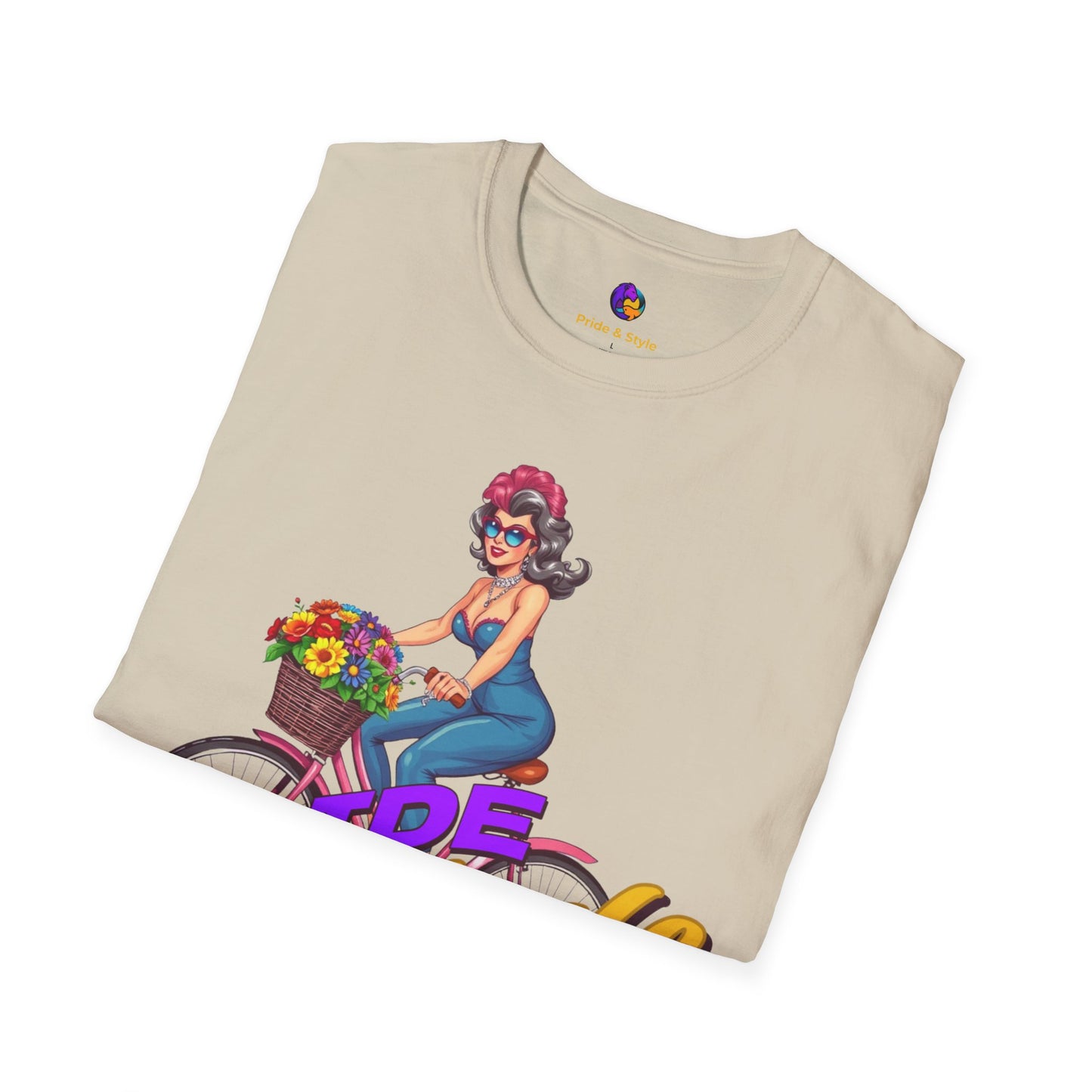 Pride Style Unisex T-Shirt, Fun Summer Tee, LGBTQ+ Gift, Bike Lover Shirt, Festival Wear, Colorful Pride Apparel