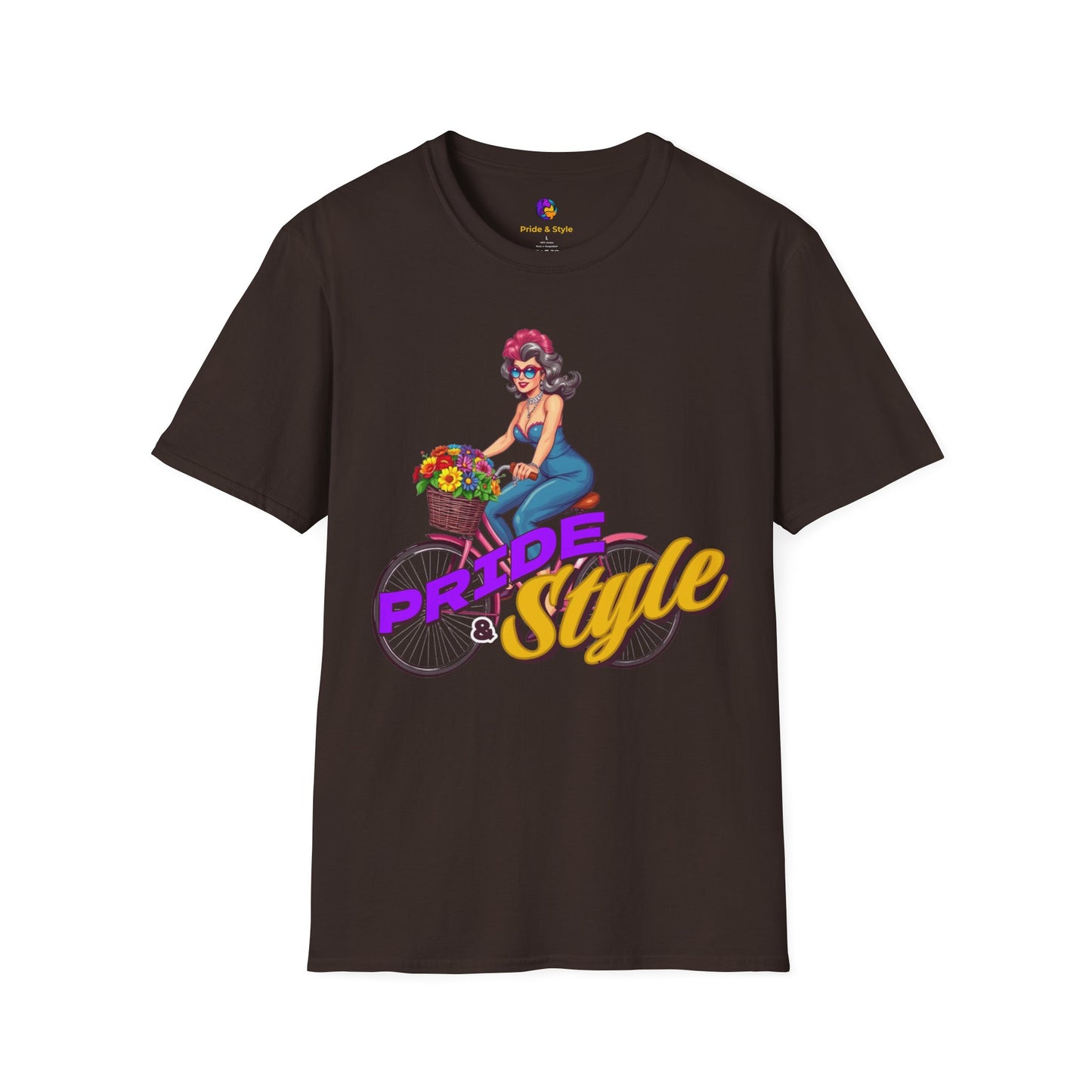 Pride Style Unisex T-Shirt, Fun Summer Tee, LGBTQ+ Gift, Bike Lover Shirt, Festival Wear, Colorful Pride Apparel