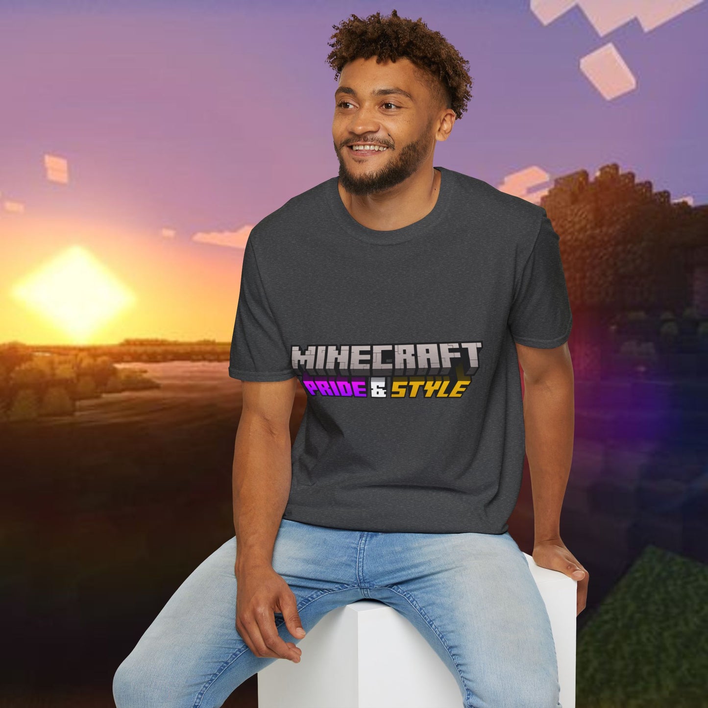 Minecraft Pride & Style T-Shirt for Game Lovers, Unisex Graphic Tee for Pride Events, Casual Wear, Gamer Gift, Comfortable Fashion