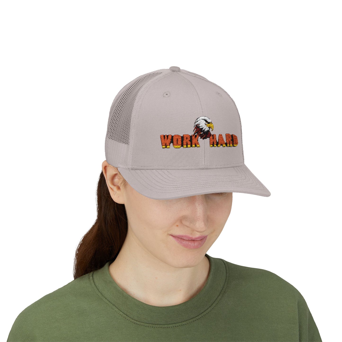 Work Hard Eagle Snapback Cap
