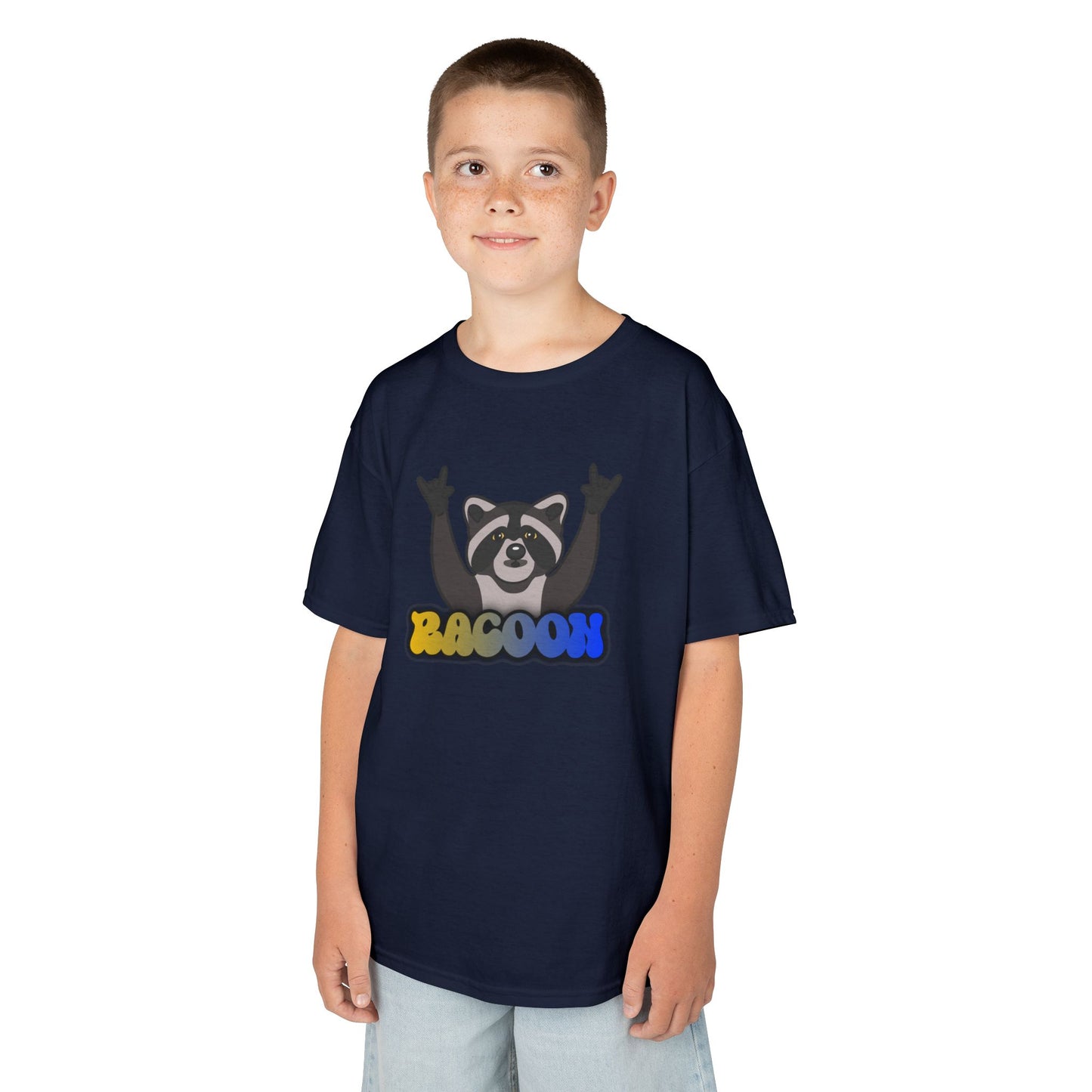 Rockin' Raccoon Kids Tee | Fun Cotton Shirt for Boys & Girls, Cute Animal Graphic Tee, Birthday Gift, Playtime Essential