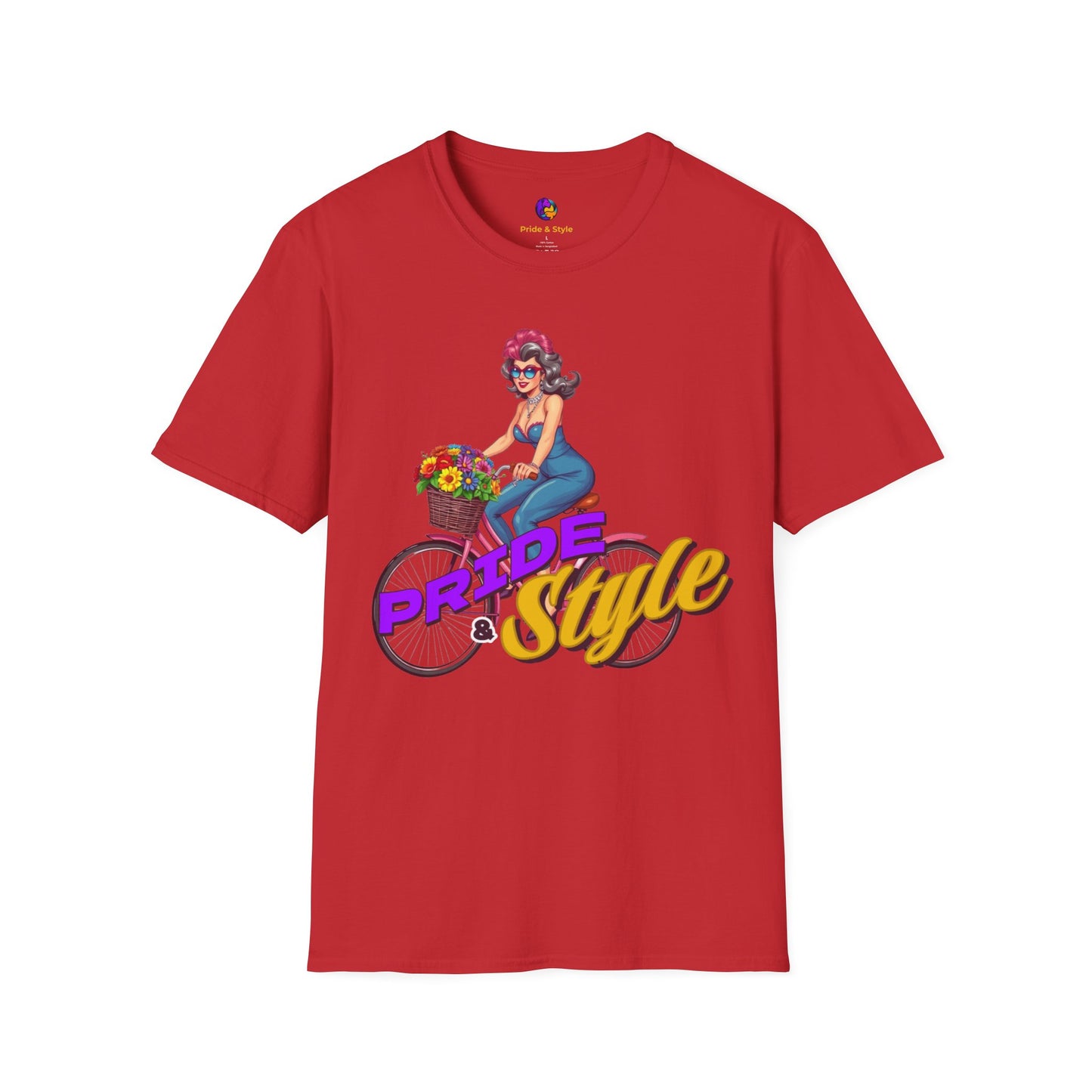Pride Style Unisex T-Shirt, Fun Summer Tee, LGBTQ+ Gift, Bike Lover Shirt, Festival Wear, Colorful Pride Apparel