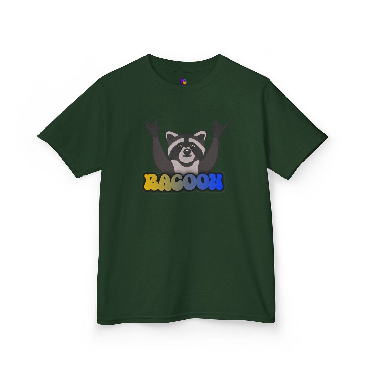 Rockin' Raccoon Kids Tee | Fun Cotton Shirt for Boys & Girls, Cute Animal Graphic Tee, Birthday Gift, Playtime Essential