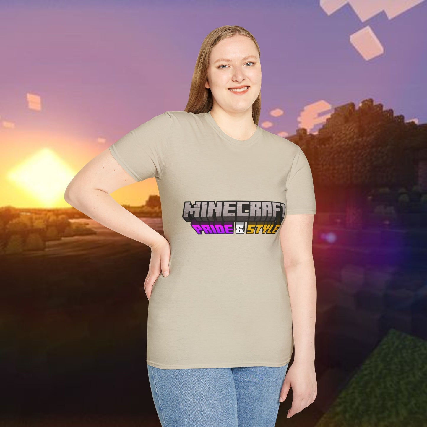 Minecraft Pride & Style T-Shirt for Game Lovers, Unisex Graphic Tee for Pride Events, Casual Wear, Gamer Gift, Comfortable Fashion