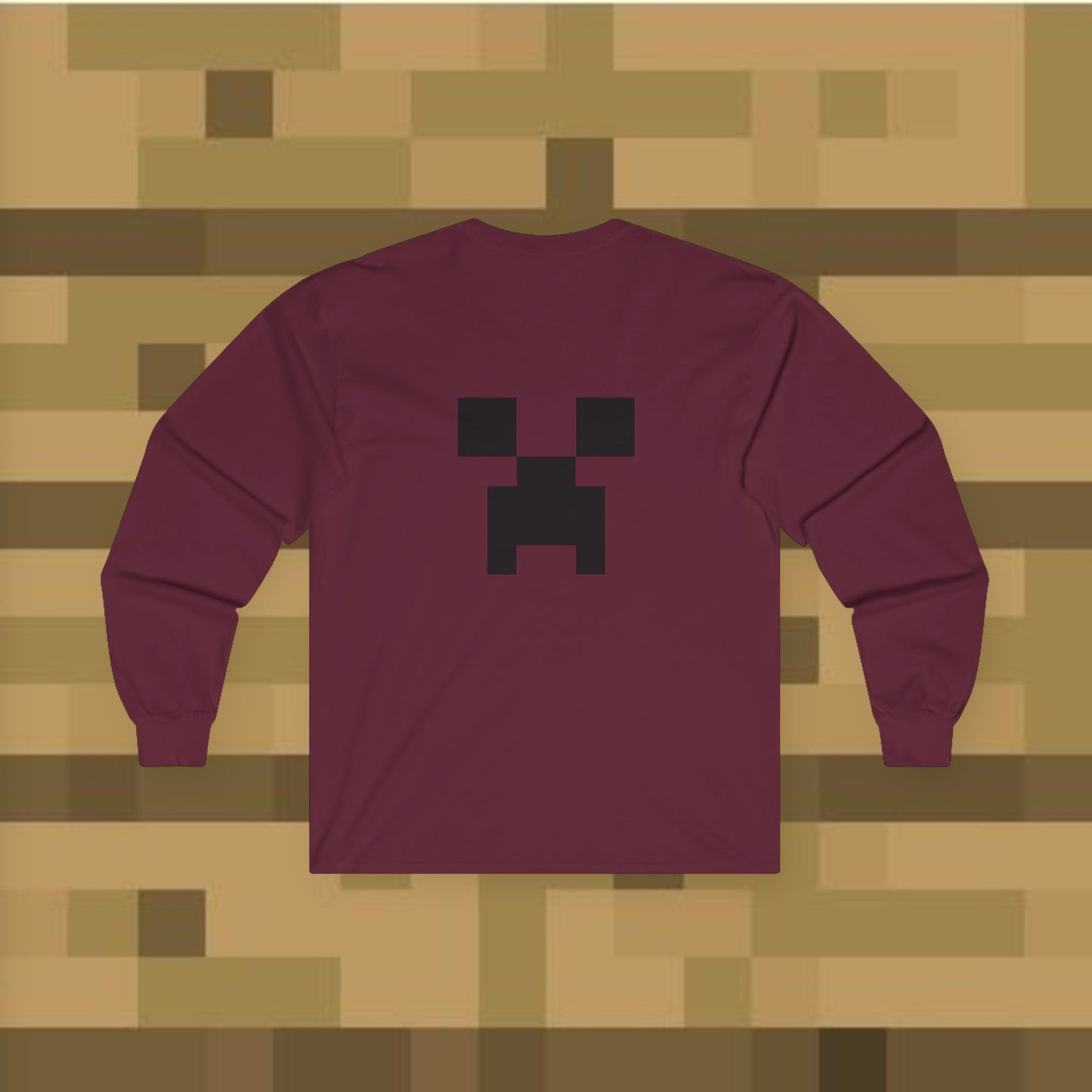 Minecraft Creeper Long Sleeve Tee for Gamers, Unisex Game Shirt, Perfect for Birthdays, Cozy Casual Wear, Minecraft Gifts, Gamer Apparel