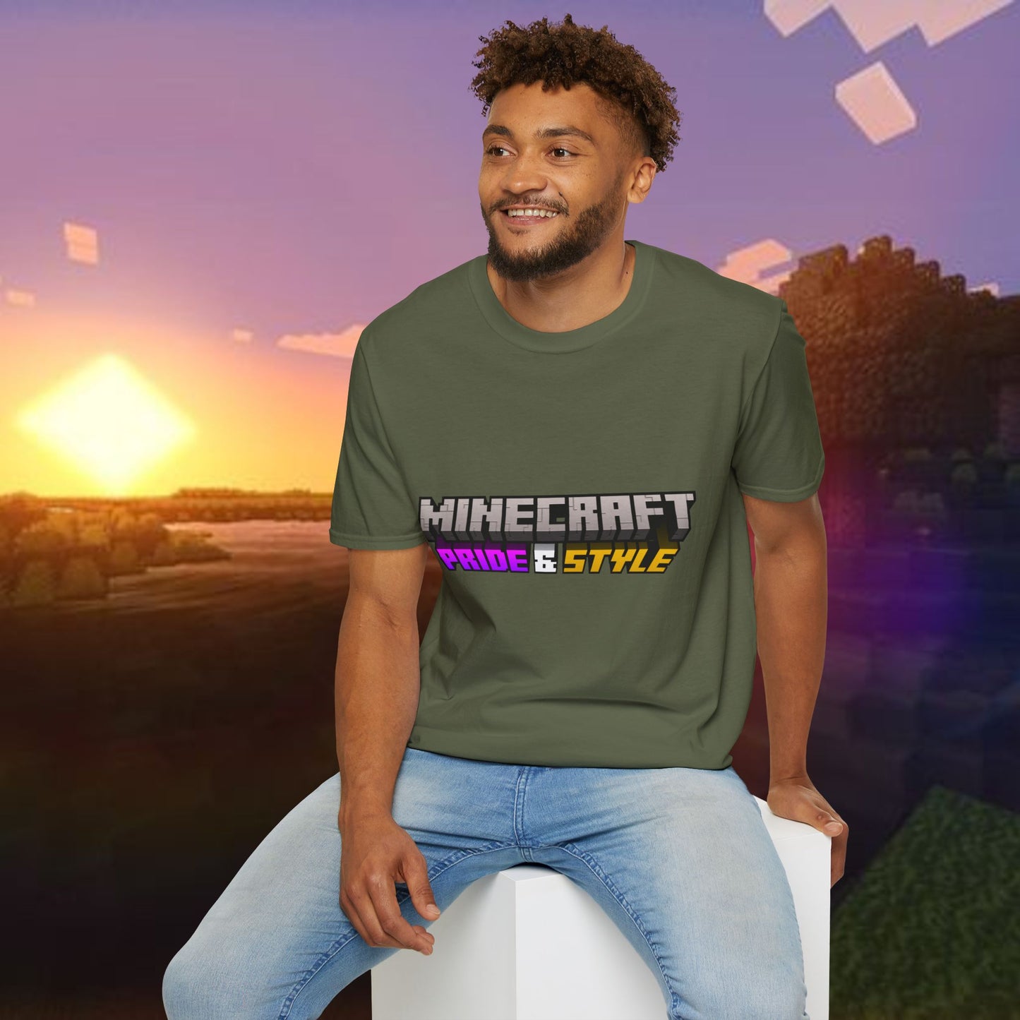 Minecraft Pride & Style T-Shirt for Game Lovers, Unisex Graphic Tee for Pride Events, Casual Wear, Gamer Gift, Comfortable Fashion