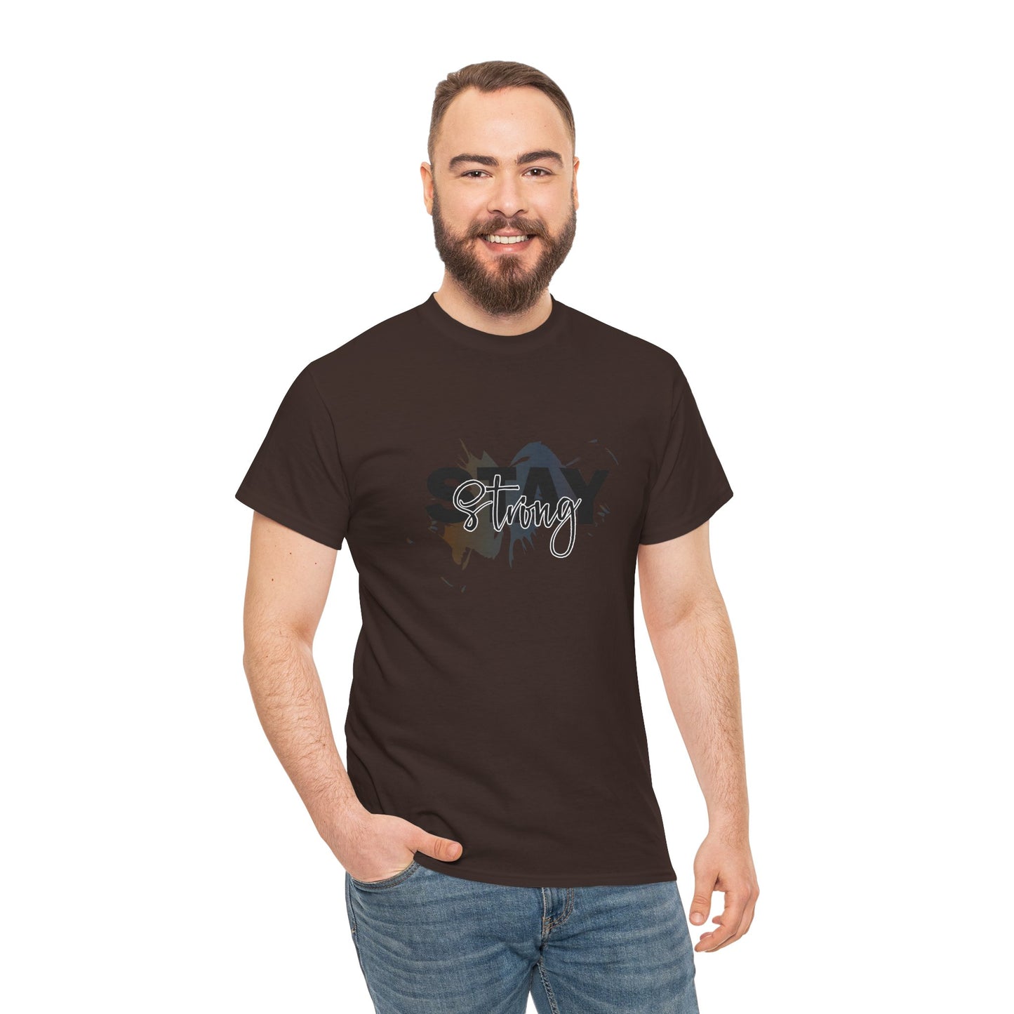 Stay Strong Unisex Heavy Cotton Tee, Inspirational T-Shirt, Motivational Apparel, Casual Wear, Gifts for Him/Her, Everyday Comfort