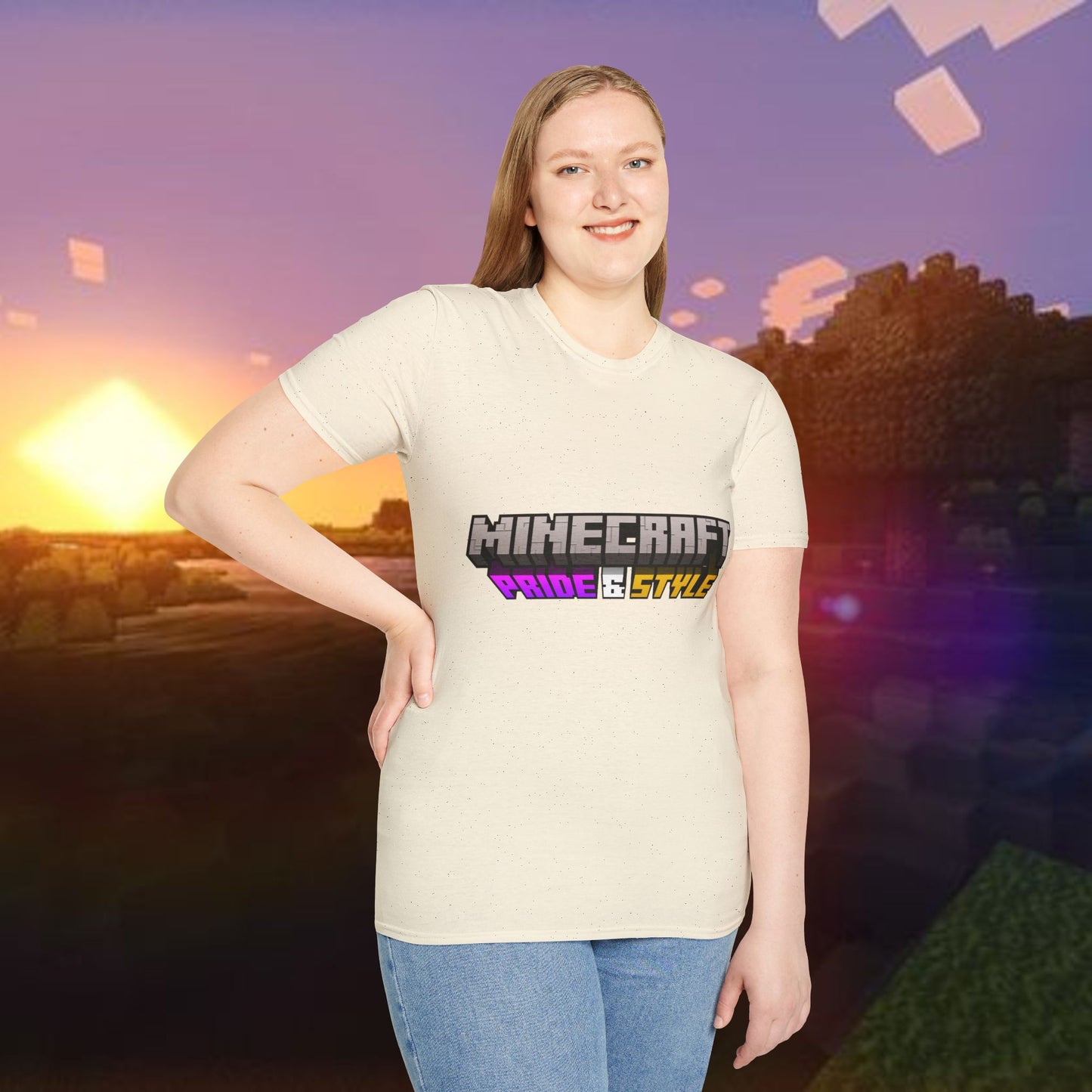 Minecraft Pride & Style T-Shirt for Game Lovers, Unisex Graphic Tee for Pride Events, Casual Wear, Gamer Gift, Comfortable Fashion