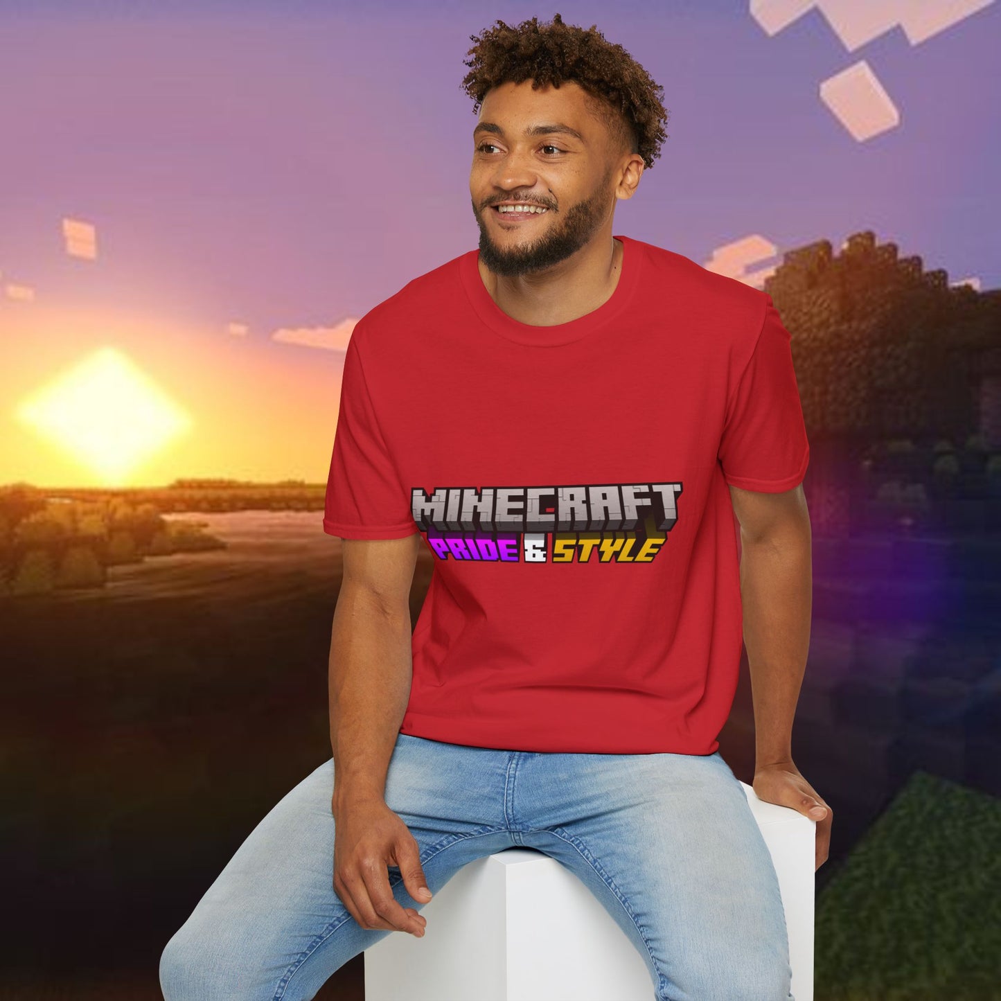 Minecraft Pride & Style T-Shirt for Game Lovers, Unisex Graphic Tee for Pride Events, Casual Wear, Gamer Gift, Comfortable Fashion
