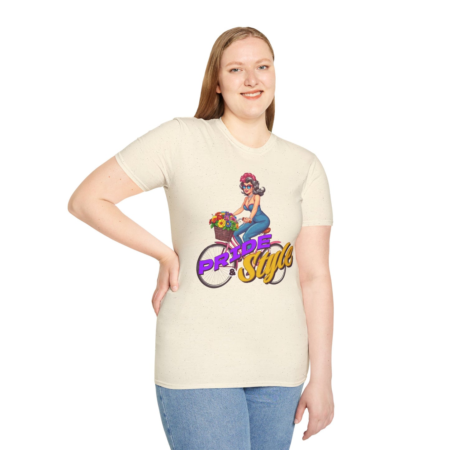 Pride Style Unisex T-Shirt, Fun Summer Tee, LGBTQ+ Gift, Bike Lover Shirt, Festival Wear, Colorful Pride Apparel
