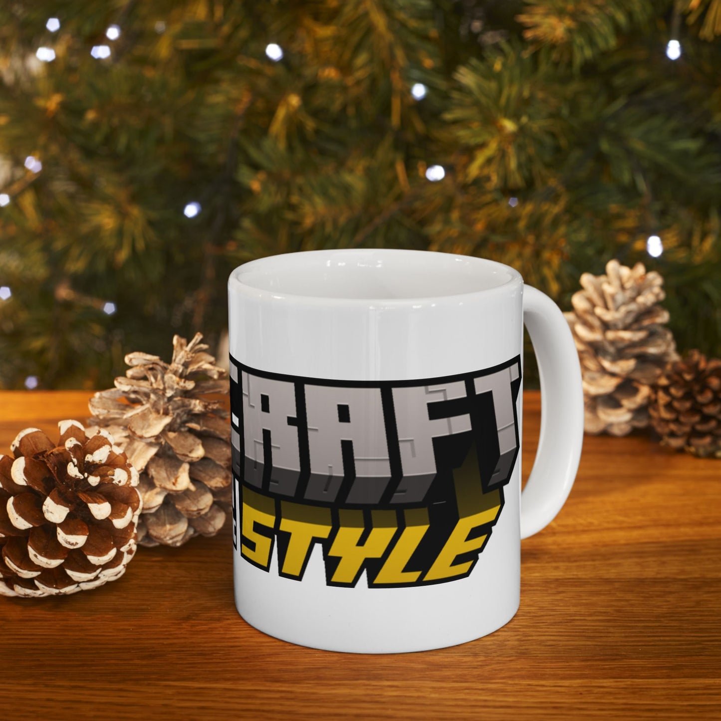 Minecraft-Inspired Ceramic Mug, Gamer Gift, Custom Coffee Cup, Birthday Present, Cozy Drinkware, Gaming Merchandise