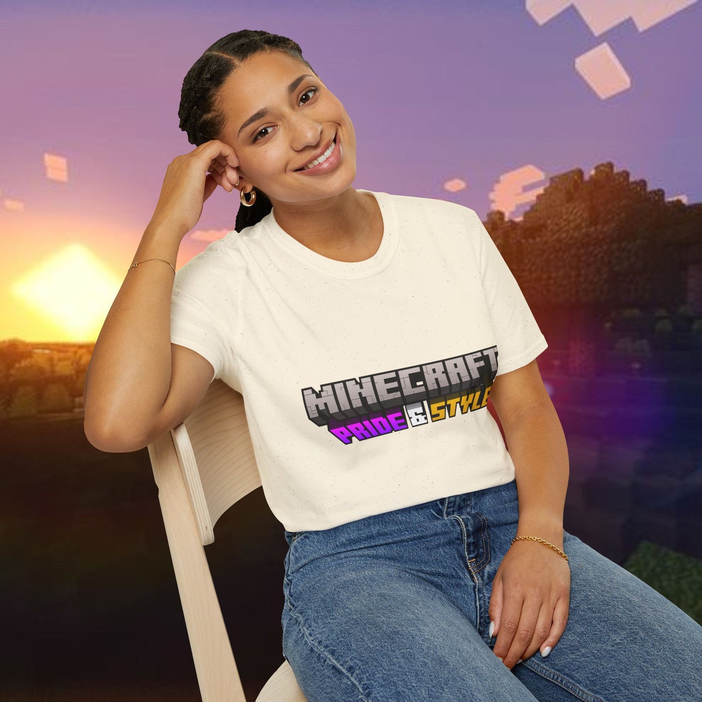 Minecraft Pride & Style T-Shirt for Game Lovers, Unisex Graphic Tee for Pride Events, Casual Wear, Gamer Gift, Comfortable Fashion