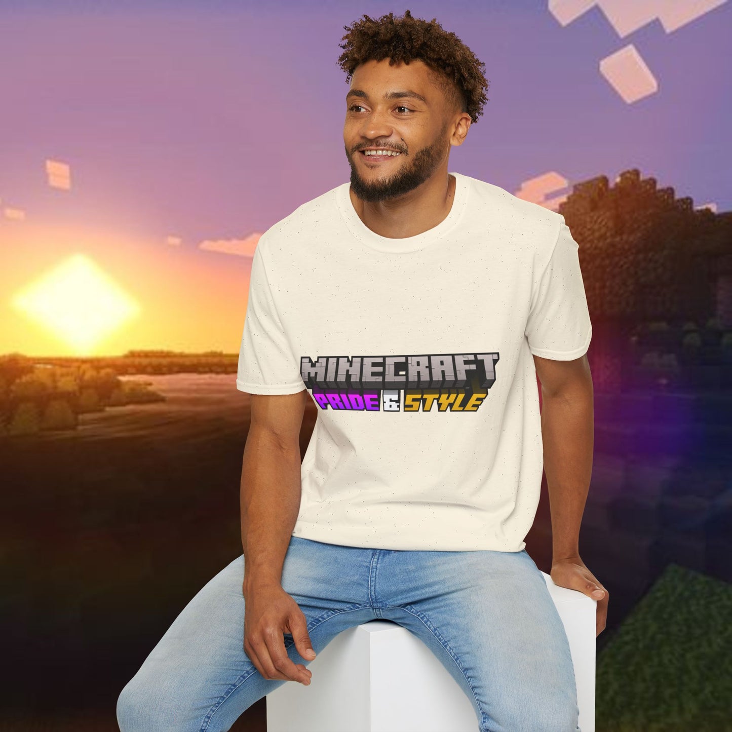 Minecraft Pride & Style T-Shirt for Game Lovers, Unisex Graphic Tee for Pride Events, Casual Wear, Gamer Gift, Comfortable Fashion